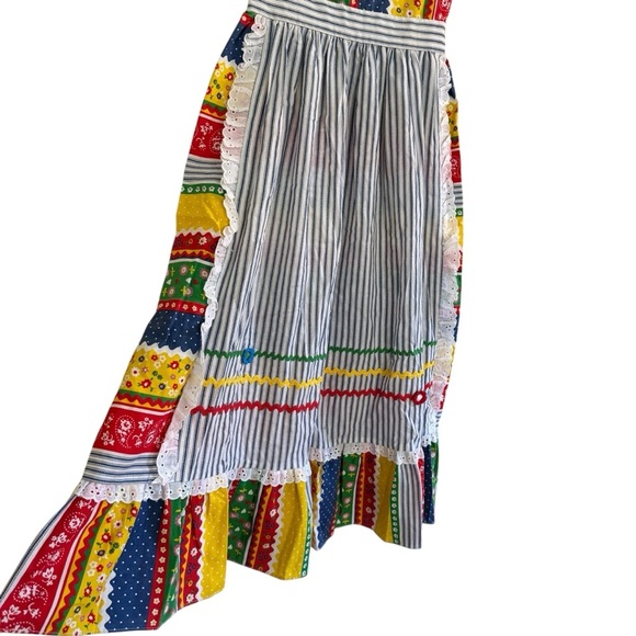 Vintage Cinderella Stop the Press Maxi Long Dress Boho Floral Patchwork 6X USA - Picture 3 of 11